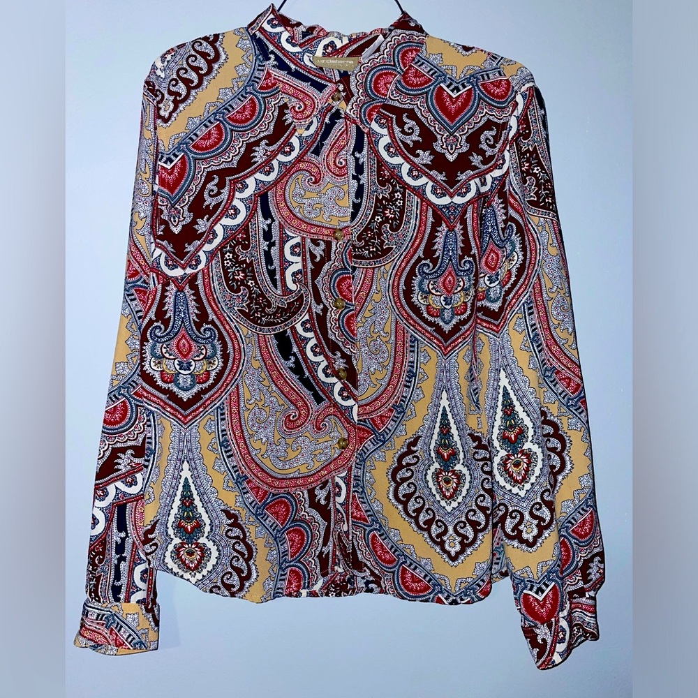 🍷Liz Claiborne Paisley Print Women's Top
